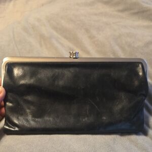 HOBO Vintage LAUREN Black Leather Clutch Wallet
